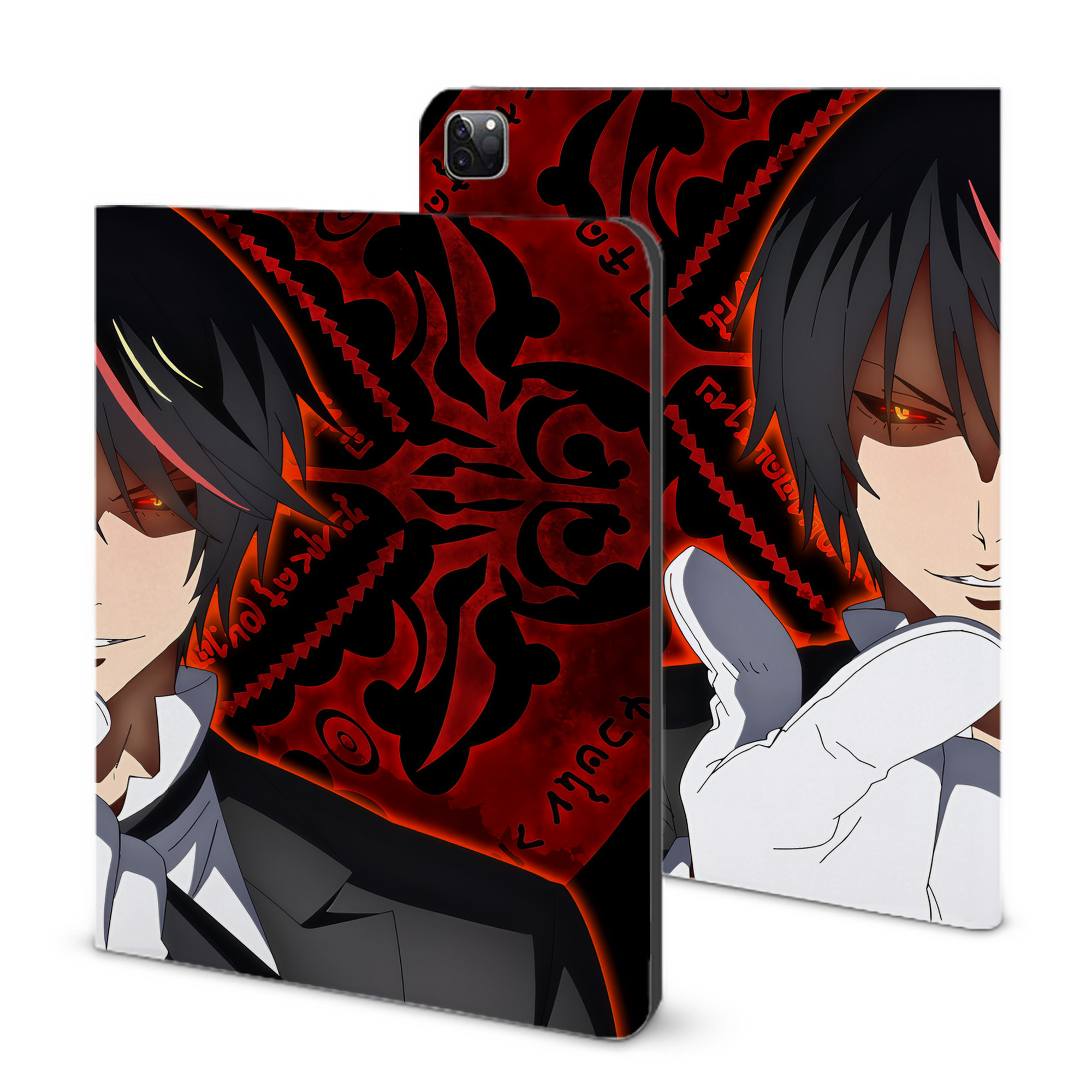（画像用） 転スラ Regarding Reincarnated to Slime IPad ケース ブック型 PUレザー TPU 耐衝撃 軽量 薄型 ペン収納なし 全面保護 IPad 各モデル対応